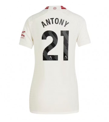 Manchester United Antony #21 Koszulka Trzecich Kobiety 2023-24 Krótki Rękaw